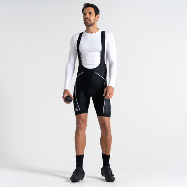Men's Ecliptic Gel Bibbed Reflective Cycling Shorts, with gel injection pads.