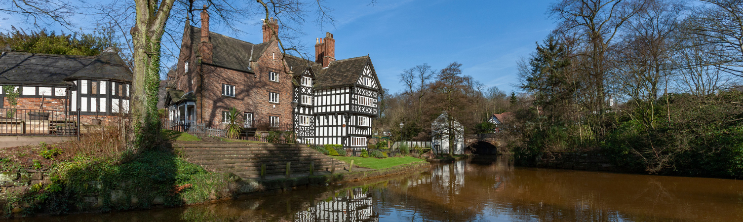 Tudor Building by the Bridgewater Canal in Worsley
