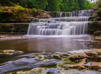 Lower falls at Aysgarth in Yorkshire.