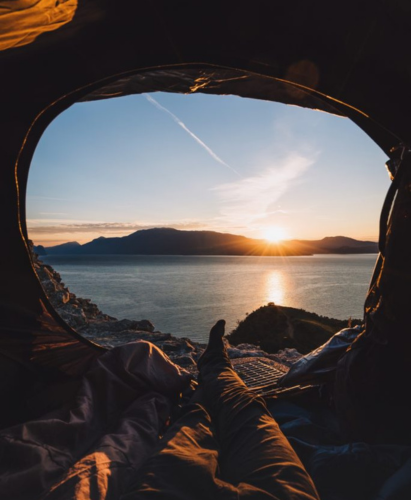 Lake Facing Tent - Relaxing Sunset