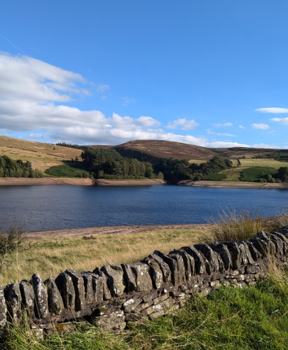 Errwood reservoir in the Goyt Valley, Peak District UK
