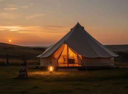 glamping in the beautiful countryside