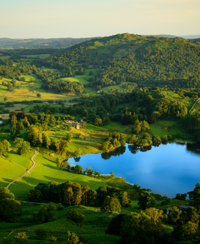 Loughrigg Tarn from Loughrigg Fell, Lake District