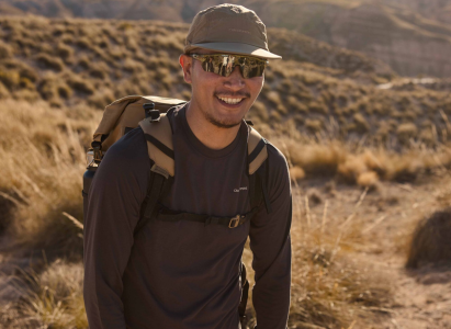 Wearing Craghoppers approved safari clothes