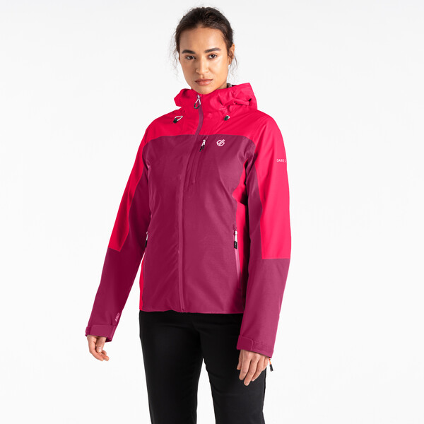 Women's Mountain Series Waterproof Jacket in Berry and Neon Pink 