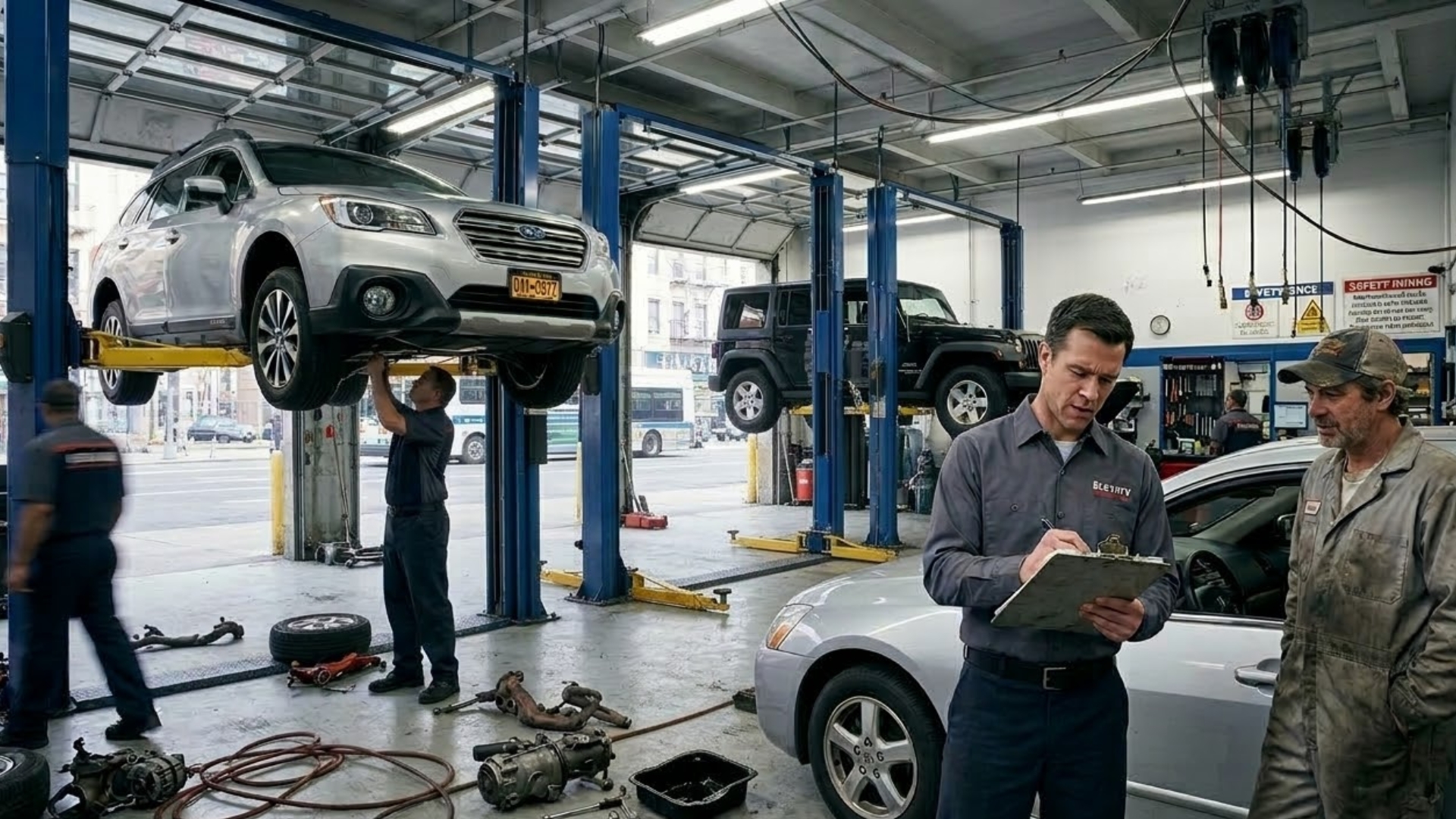 Operational challenges in an auto repair shop workflow