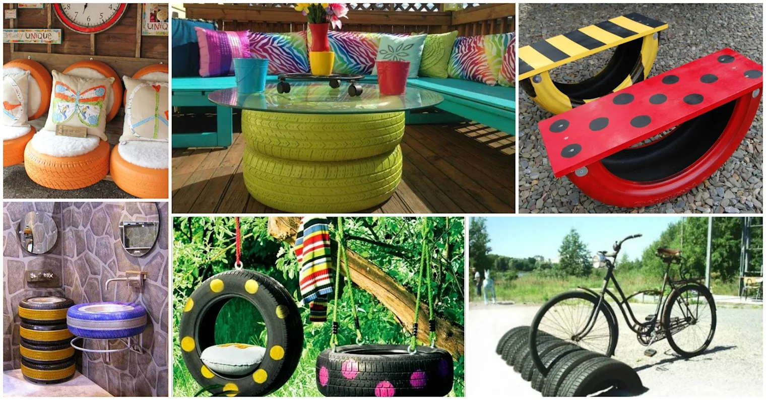 Old tires don't have to be waste. With a bit of creativity, they can be transformed into useful and fun items.​