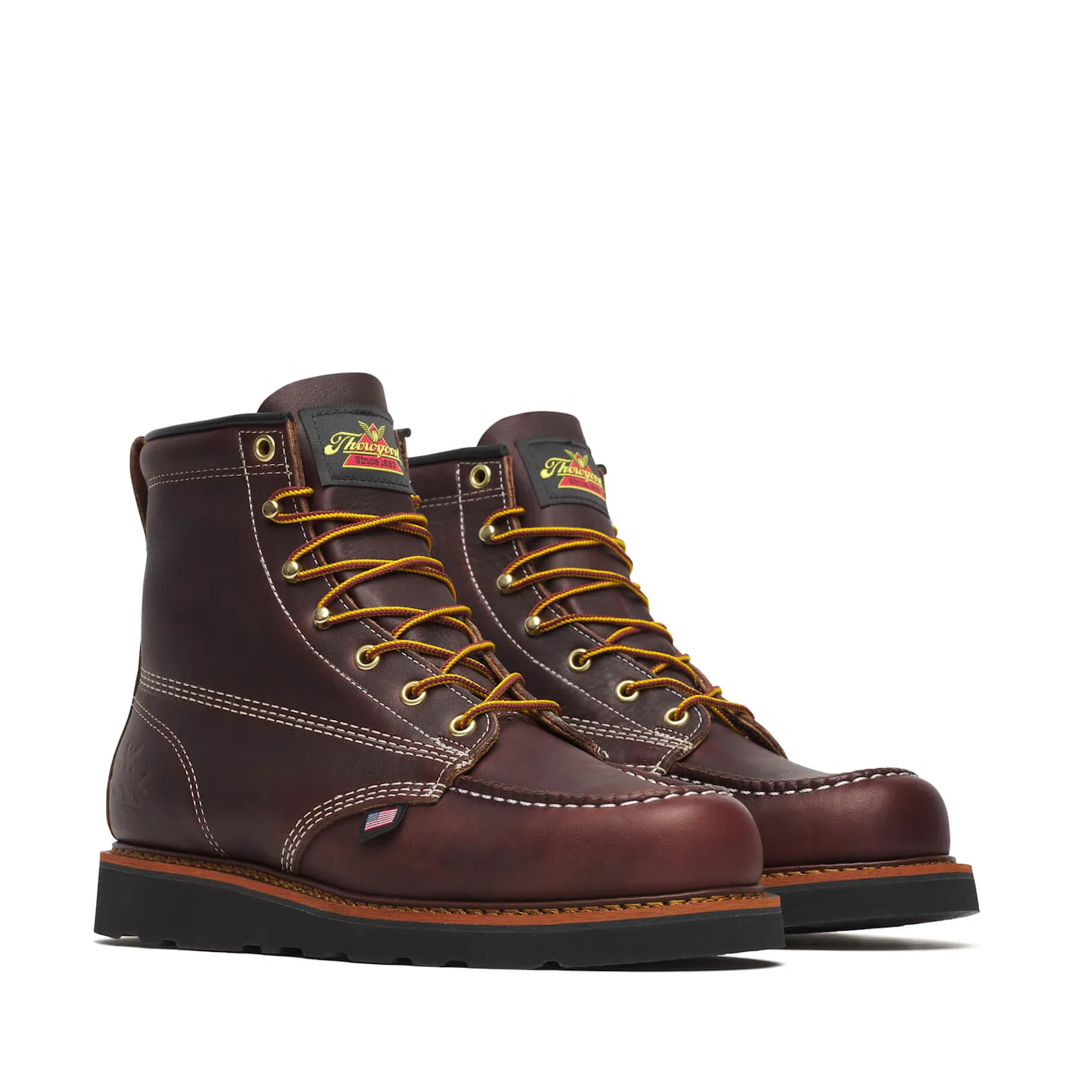 American Heritage – 6″ Black Walnut Moc Toe BLK Wedge
