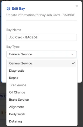Service details and pricing displayed directly on the job card for clarity and accuracy.
