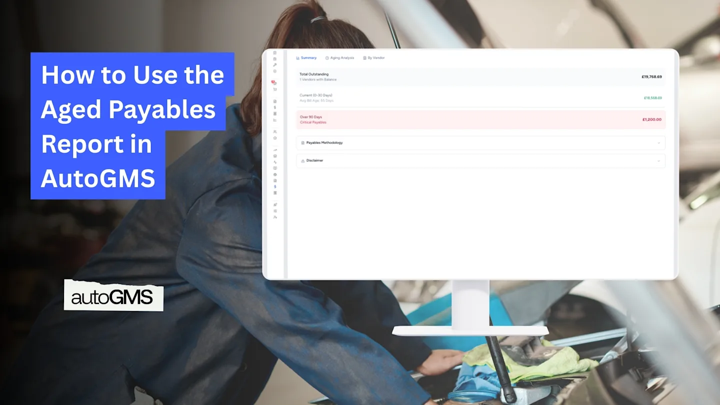 How to Use the Aged Payables Report in AutoGMS