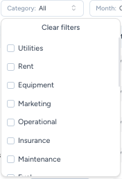 autoGMS expenses as categories