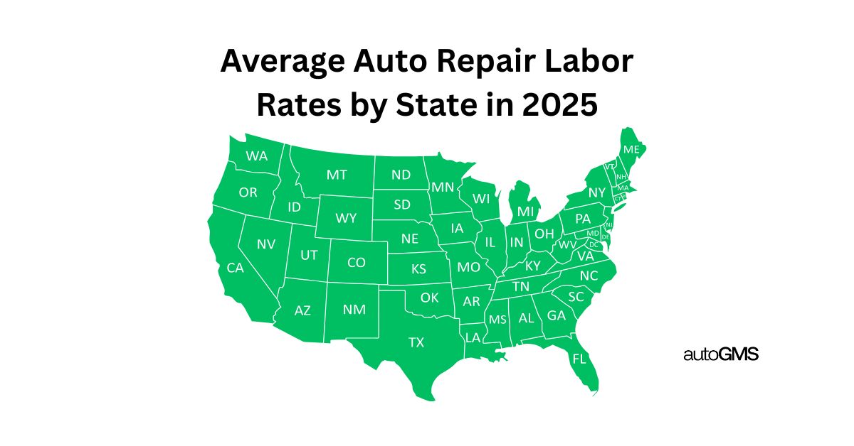 Average Auto Repair Labor Rates by State in 2025