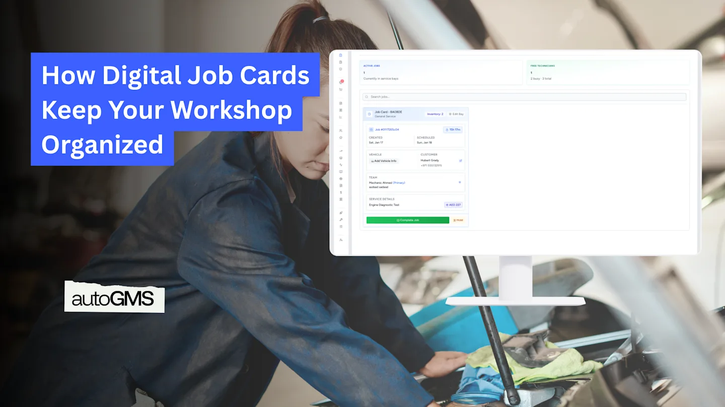 How Digital Job Cards Keep Your Workshop Organized using autoGMS