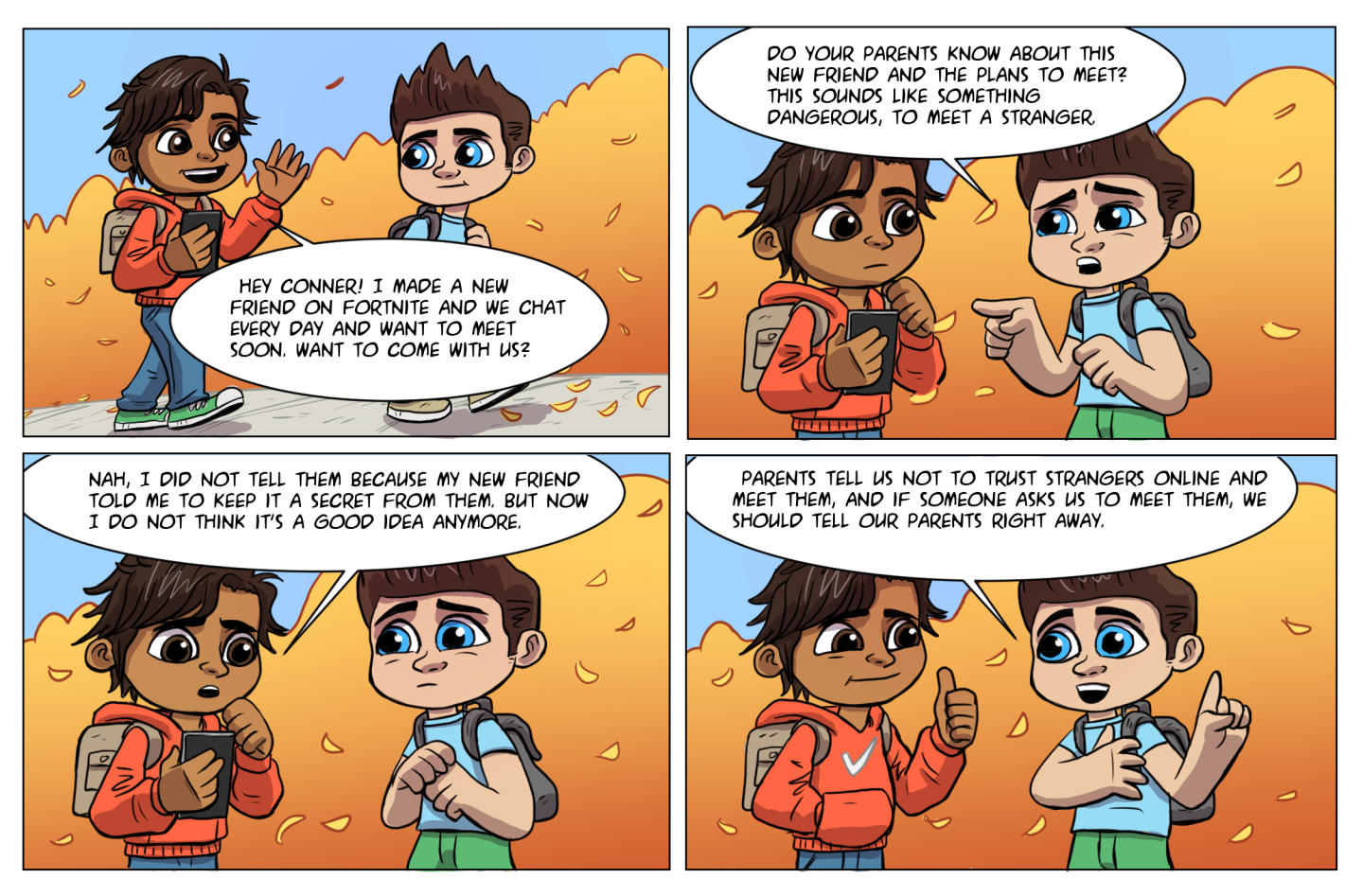 Comic: Let’s be Safe Online, by: Waseem, TELUS Wise footprint Comic Contest