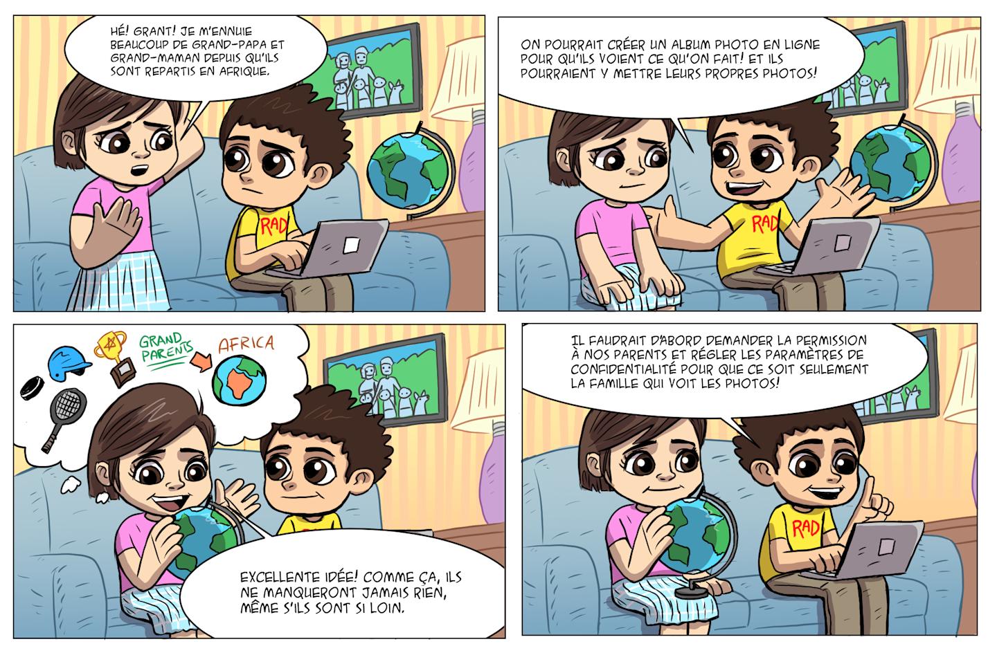 Comic: Photos de famille, par : Grant, Concours de bandes dessinées TELUS CyberFuté