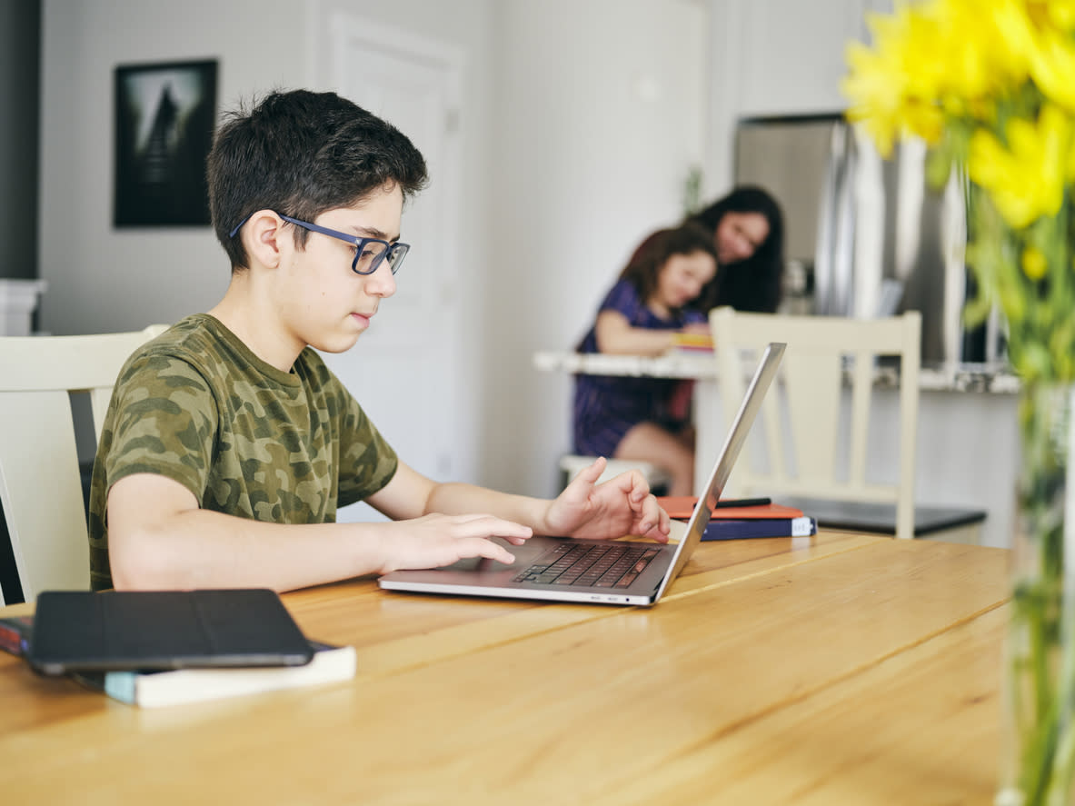 Young man at computer