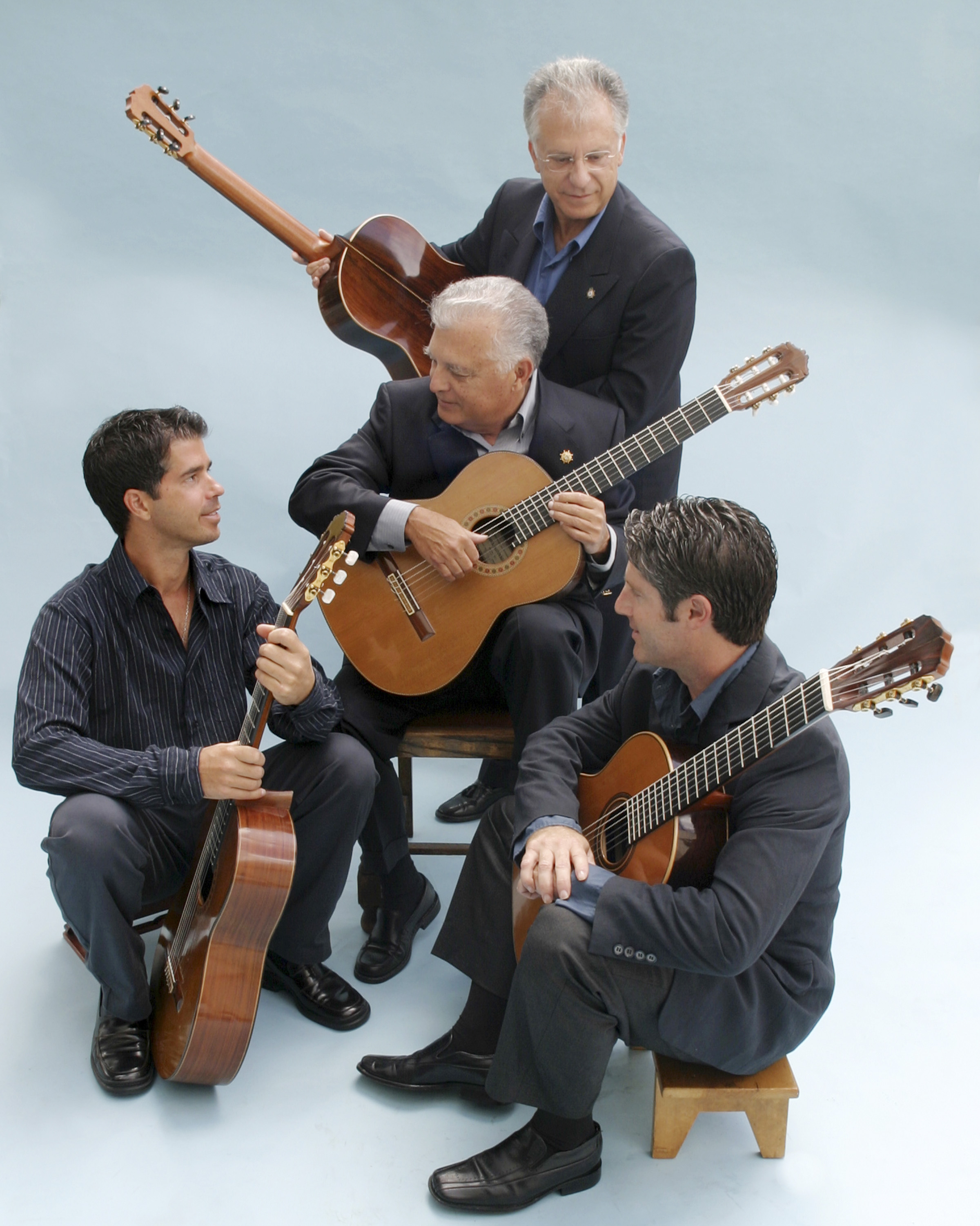 The Romeros | Celino Romero (left), from back to front: Pepe Romero, Celin Romero, Lito Romero; Photo Credit: Sandy Scheller
