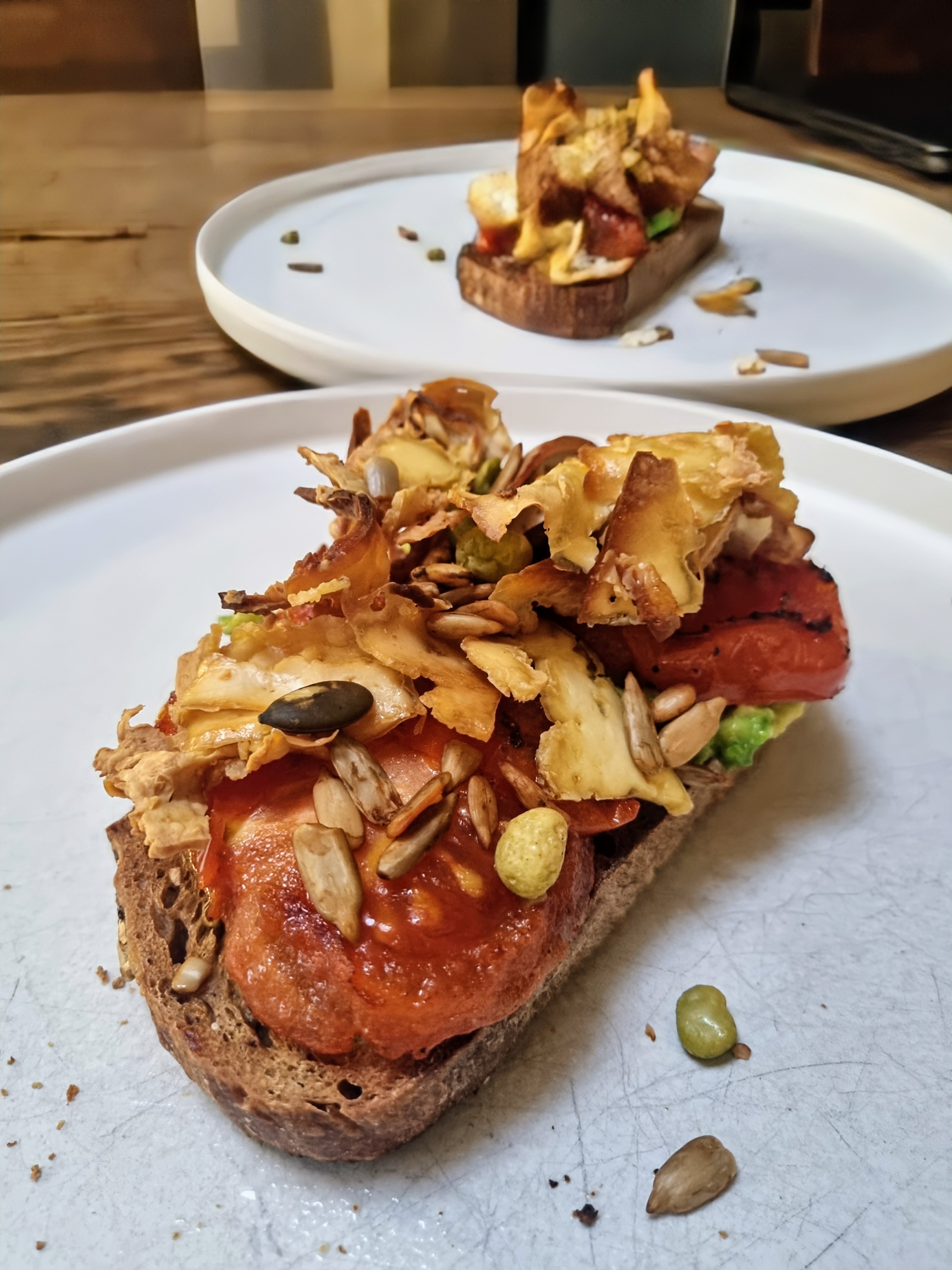 avo tomato tofu toast