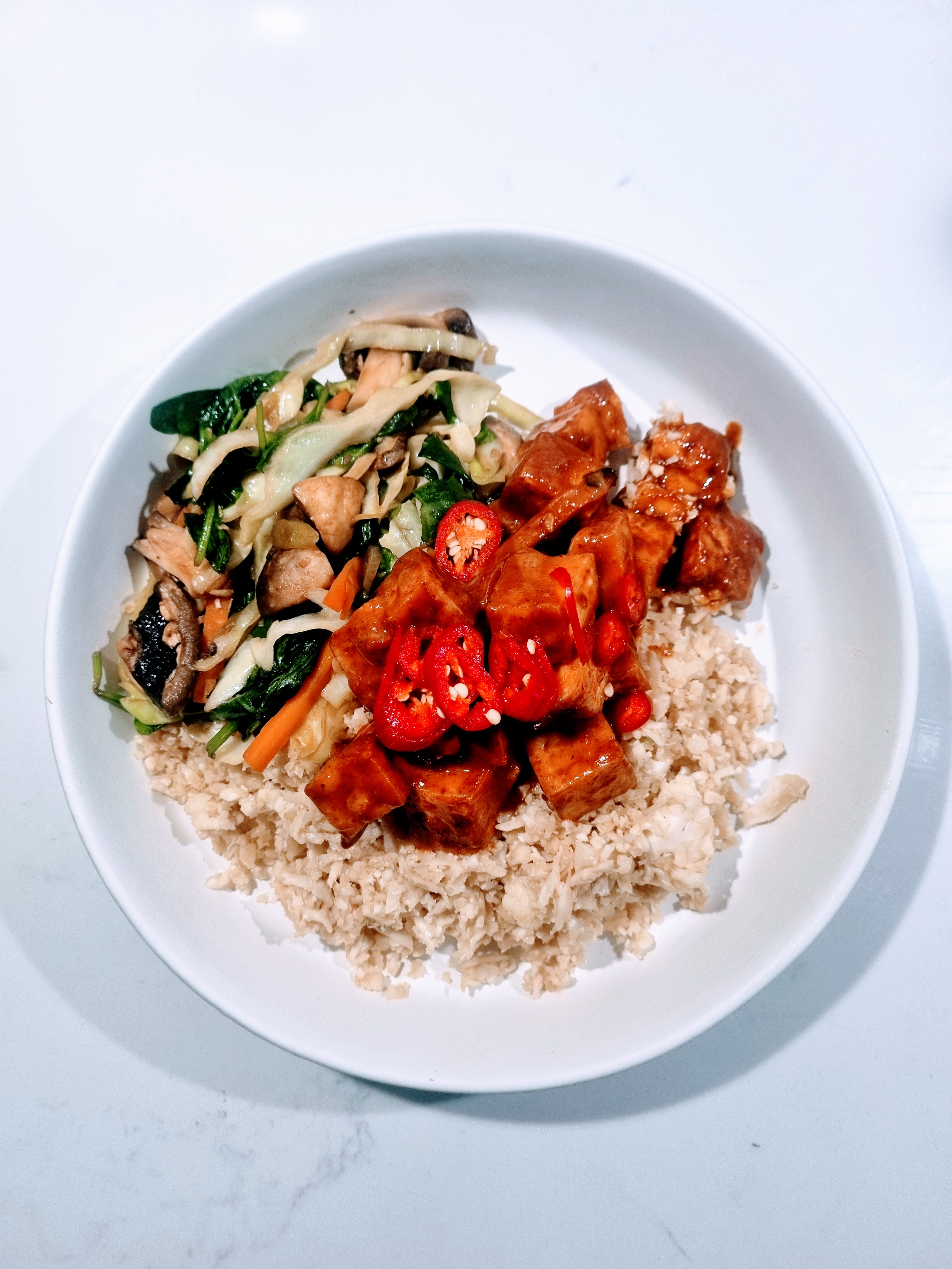 tofu cauli rice