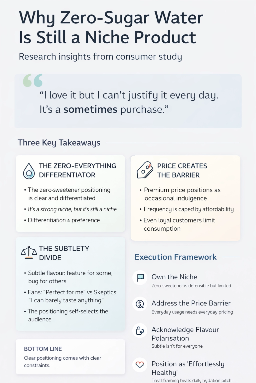 "Hint Water" consumer research infographic