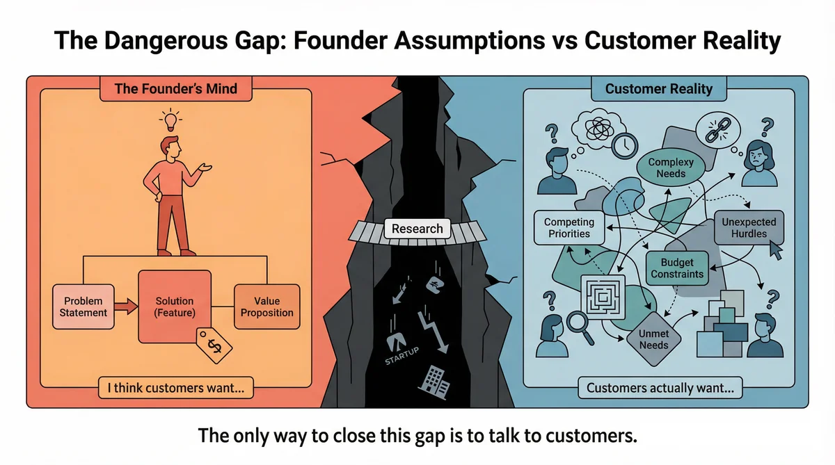 Founder Assumptions vs Customer Reality - The Gap