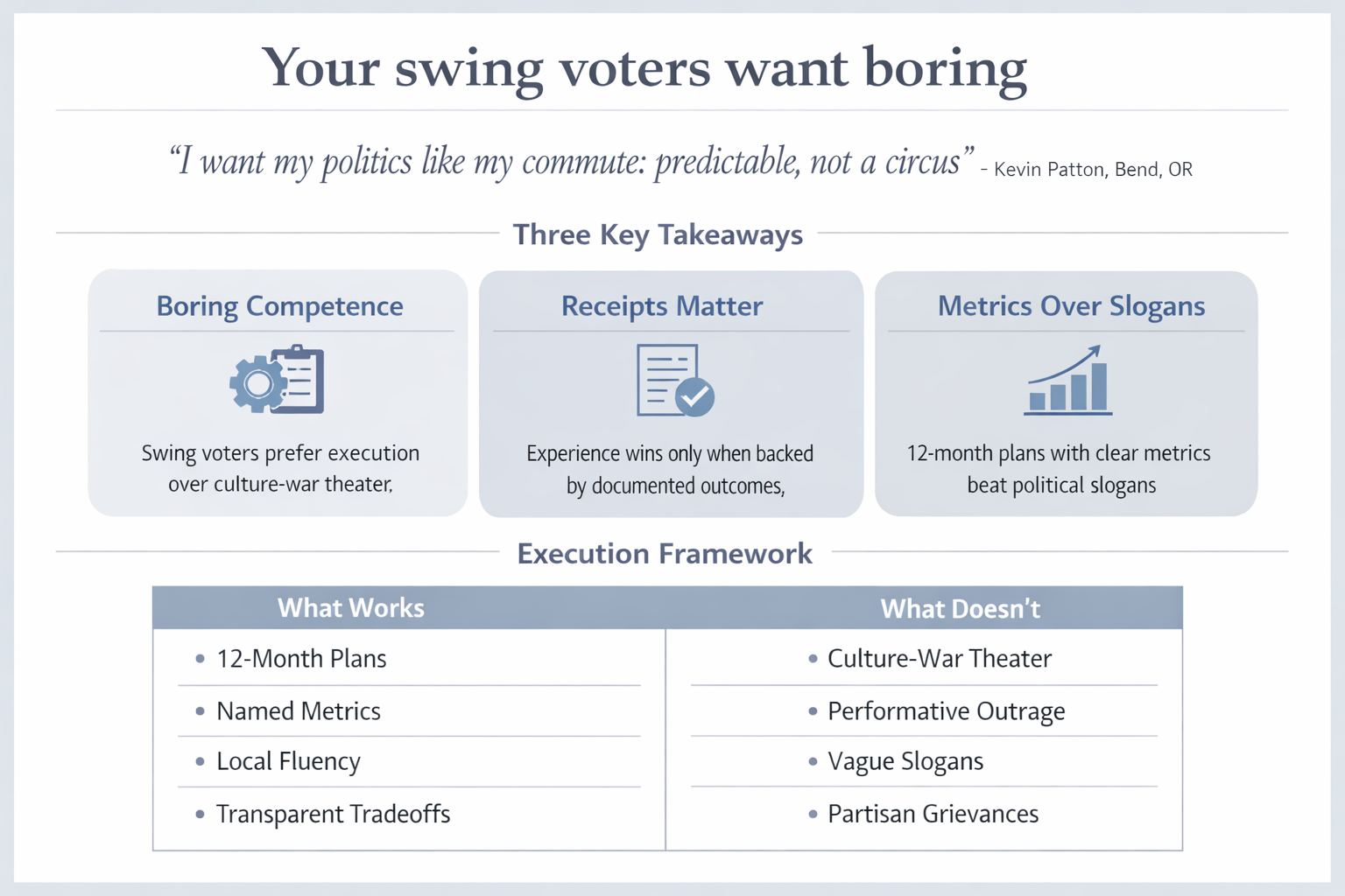 GOP Swing Voter Messaging Research Infographic