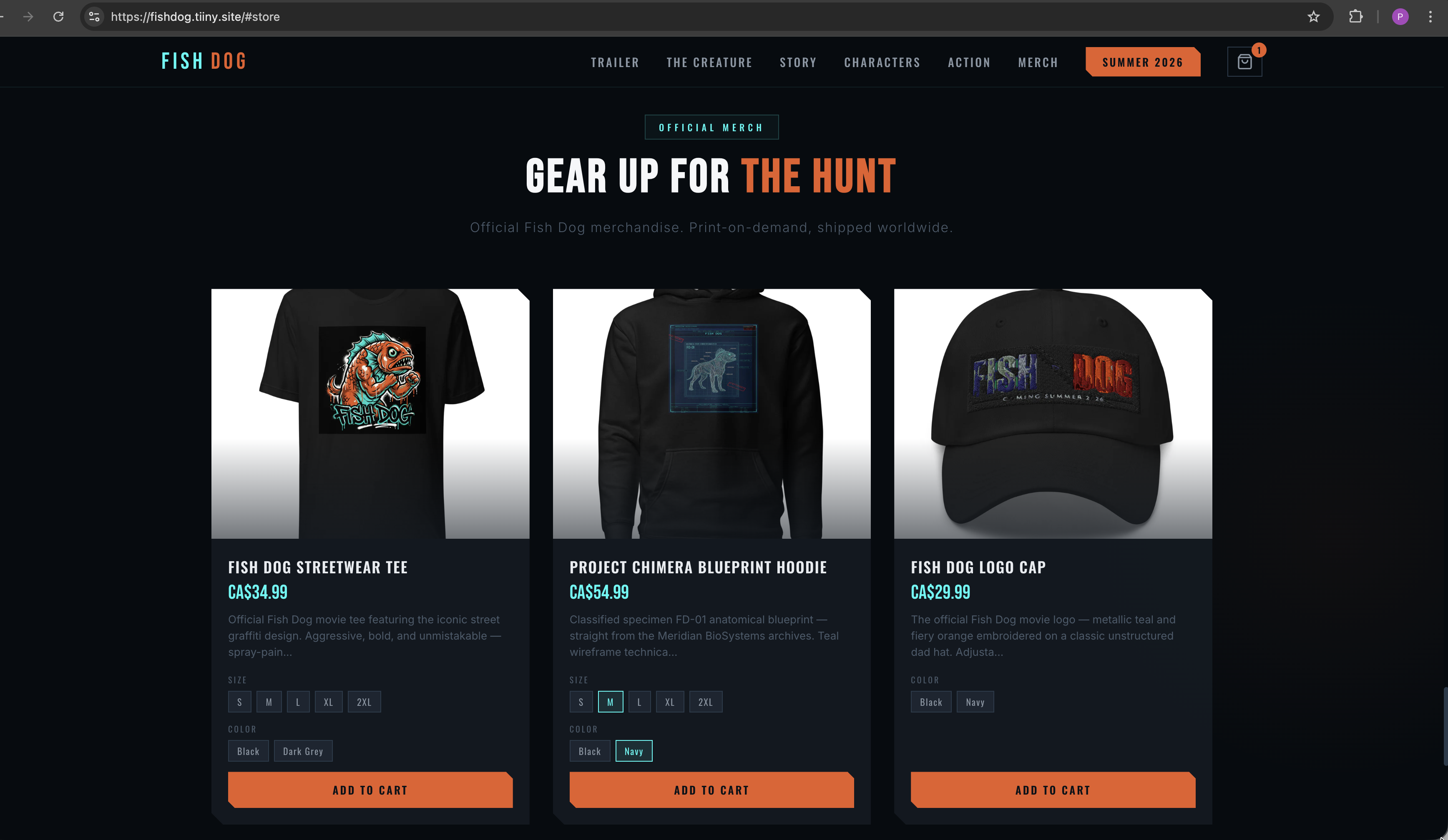 FishDog film tie-in merchandise line