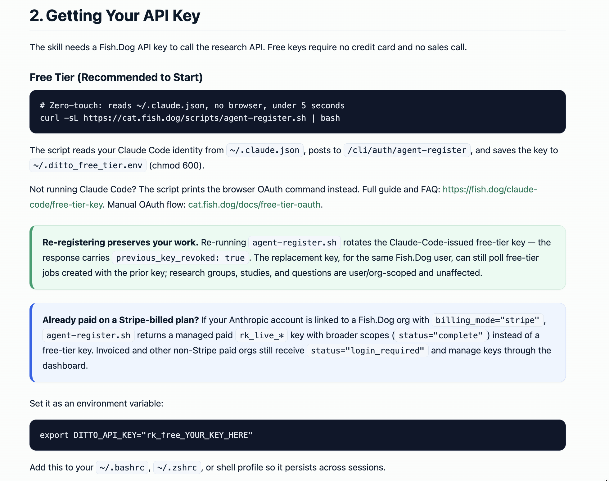 ai agent free api key