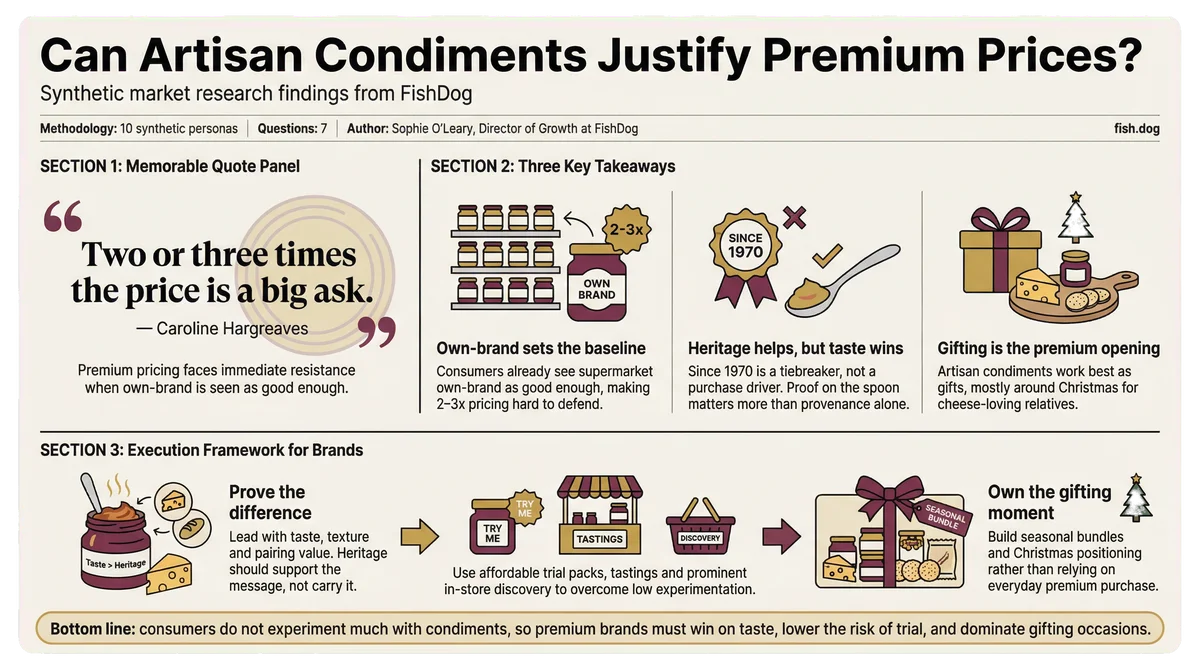 Artisan Condiments Consumer Research Infographic