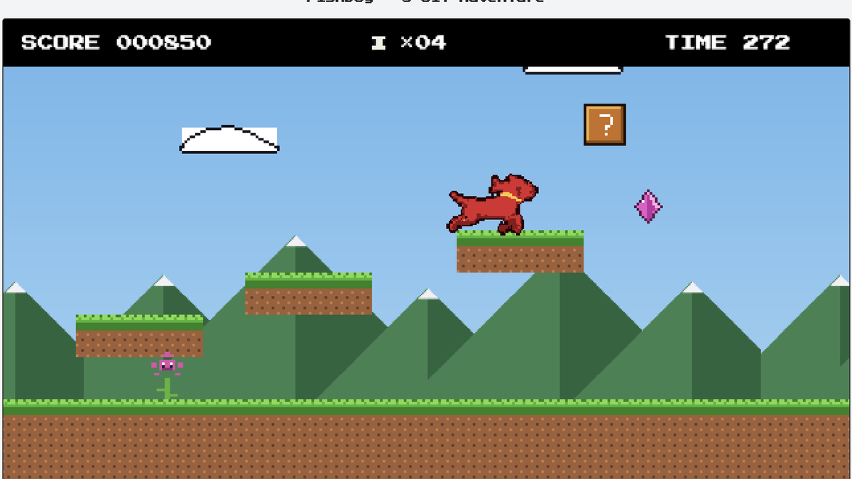 FishDog 8-bit game social card