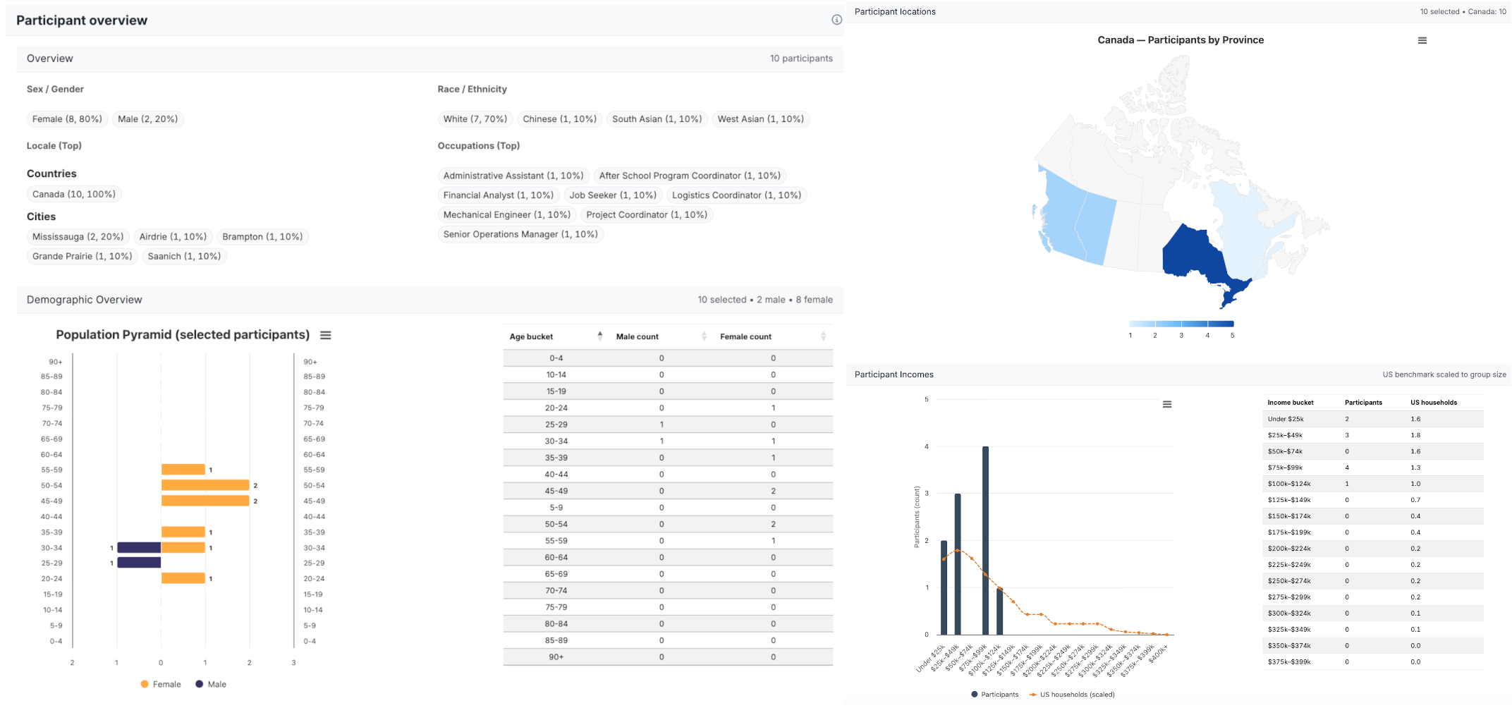 Demographics of synthetic personas for Alternative Milks research