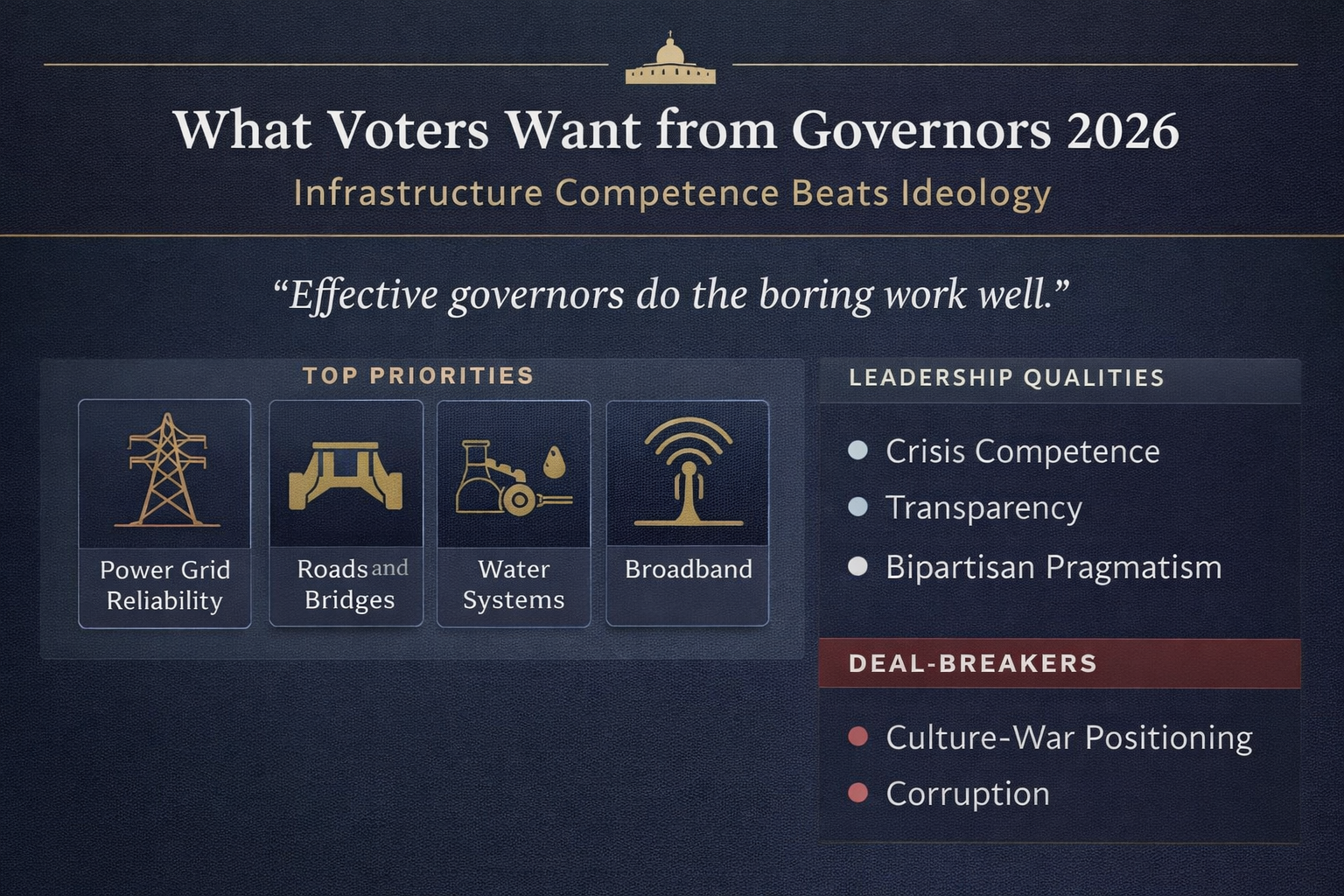 What Voters Want from Governors Voter Research Infographic