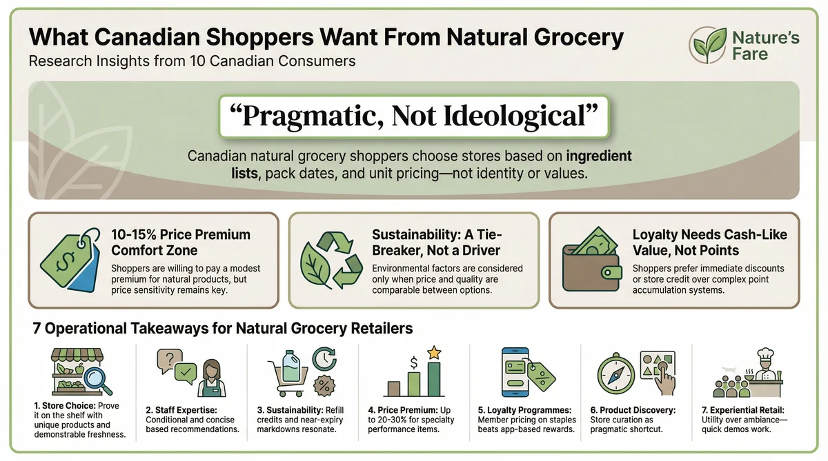Canadian Natural Grocery Consumer Research Infographic