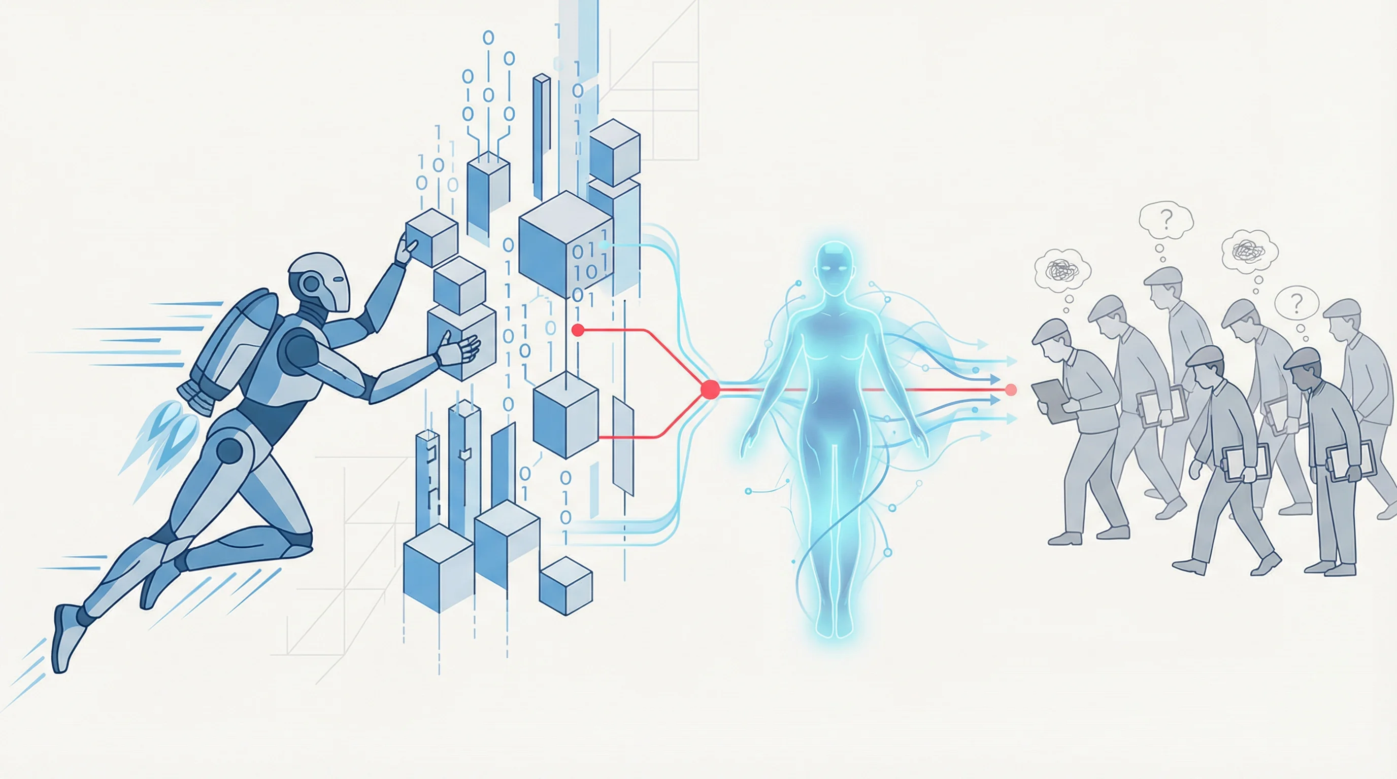 AI Agents Need AI Humans - Economist Style Illustration (Optimized)