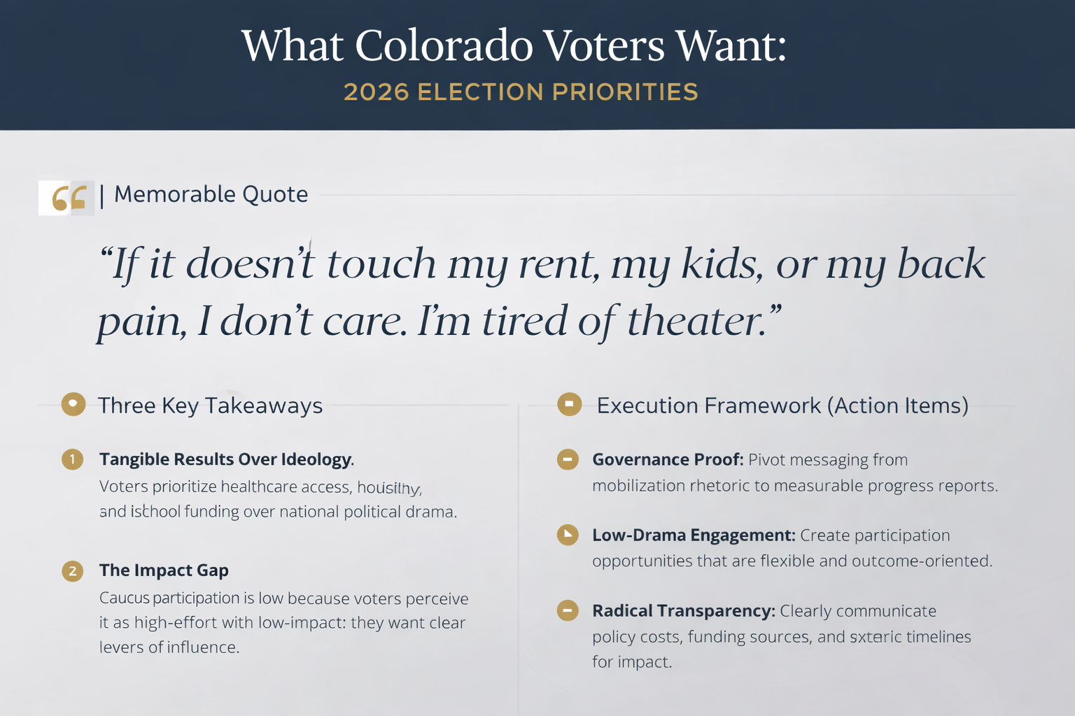 Infographic: What Colorado Voters Want From 2026 Candidates