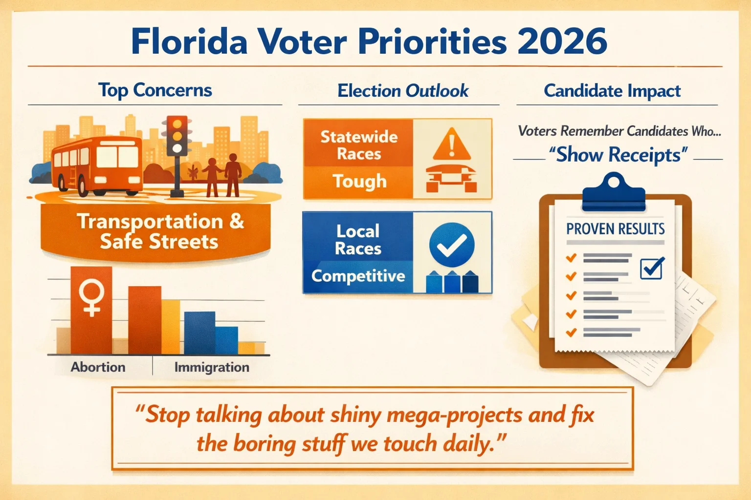 Florida Voter Priorities 2026 - Infographic