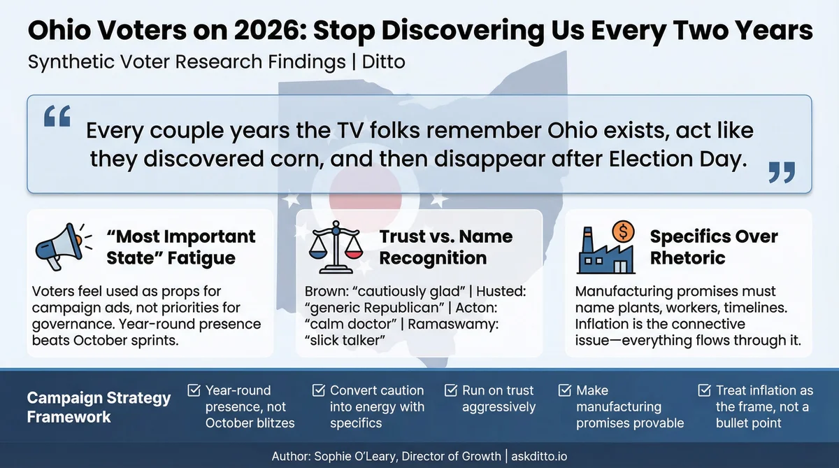 Ohio 2026 Governor and Senate Voter Research Infographic