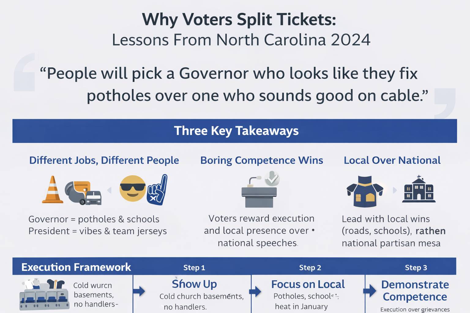 Why Voters Split Tickets Voter Research Infographic