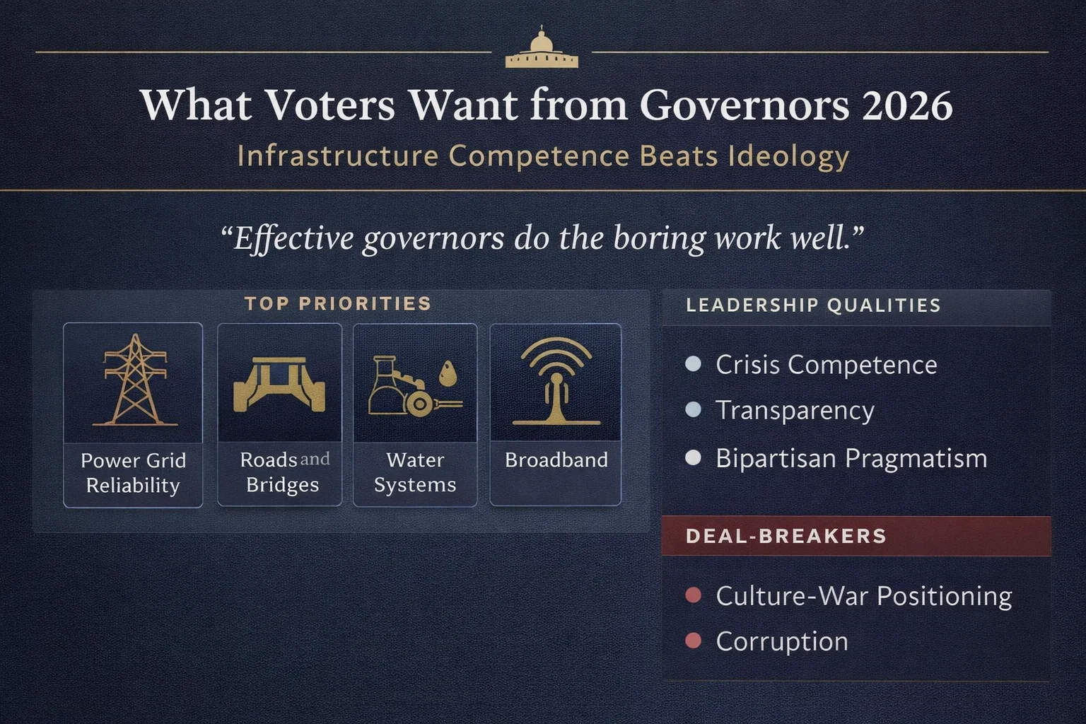 What Voters Want from Governors Voter Research Infographic