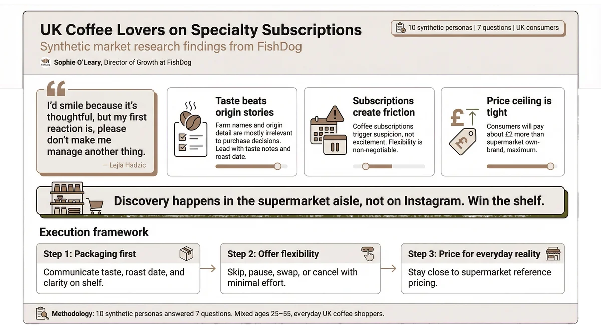 UK Coffee Subscriptions Consumer Research Infographic