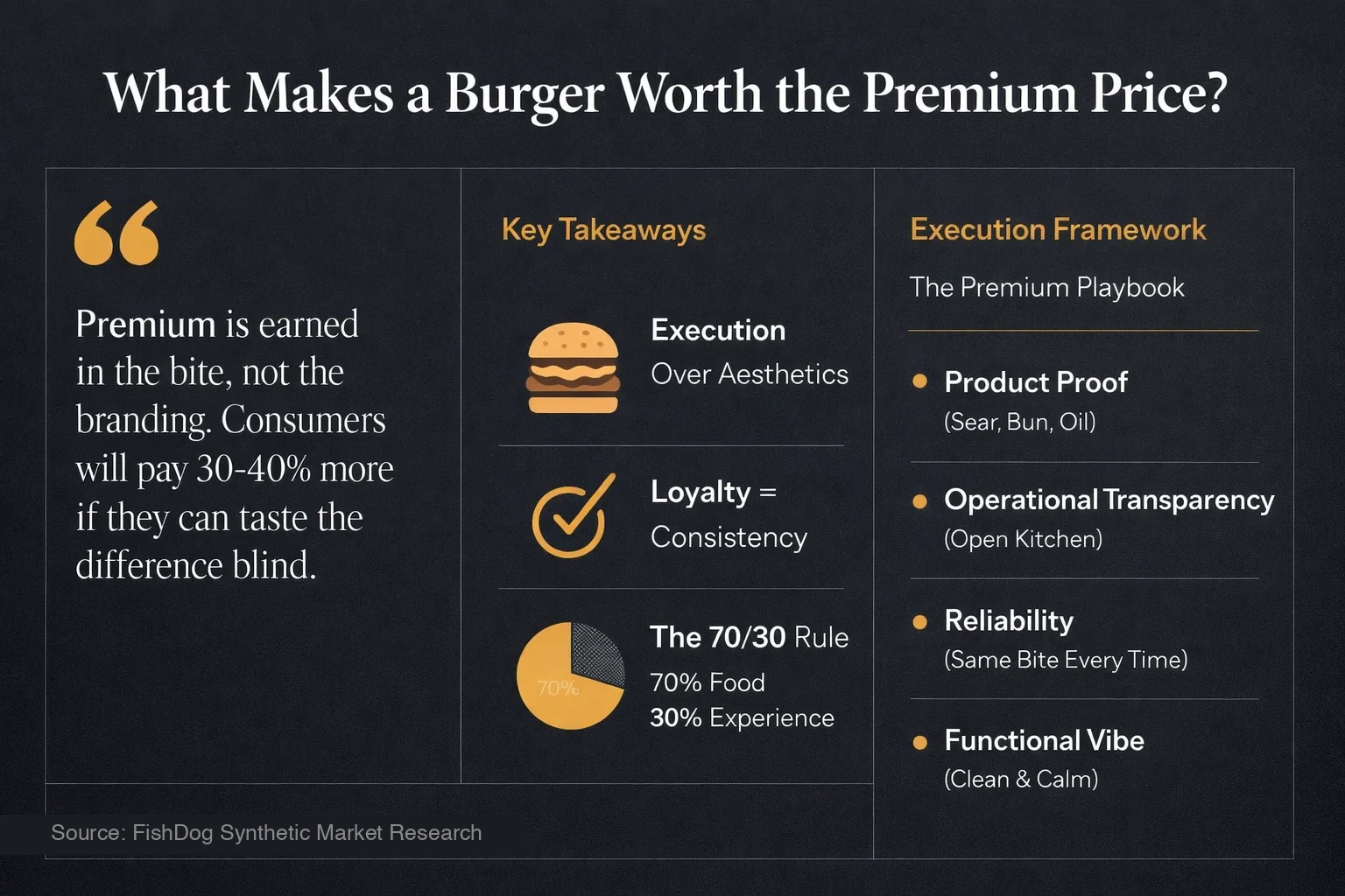 Premium Fast-Casual Burger Consumer Research Infographic