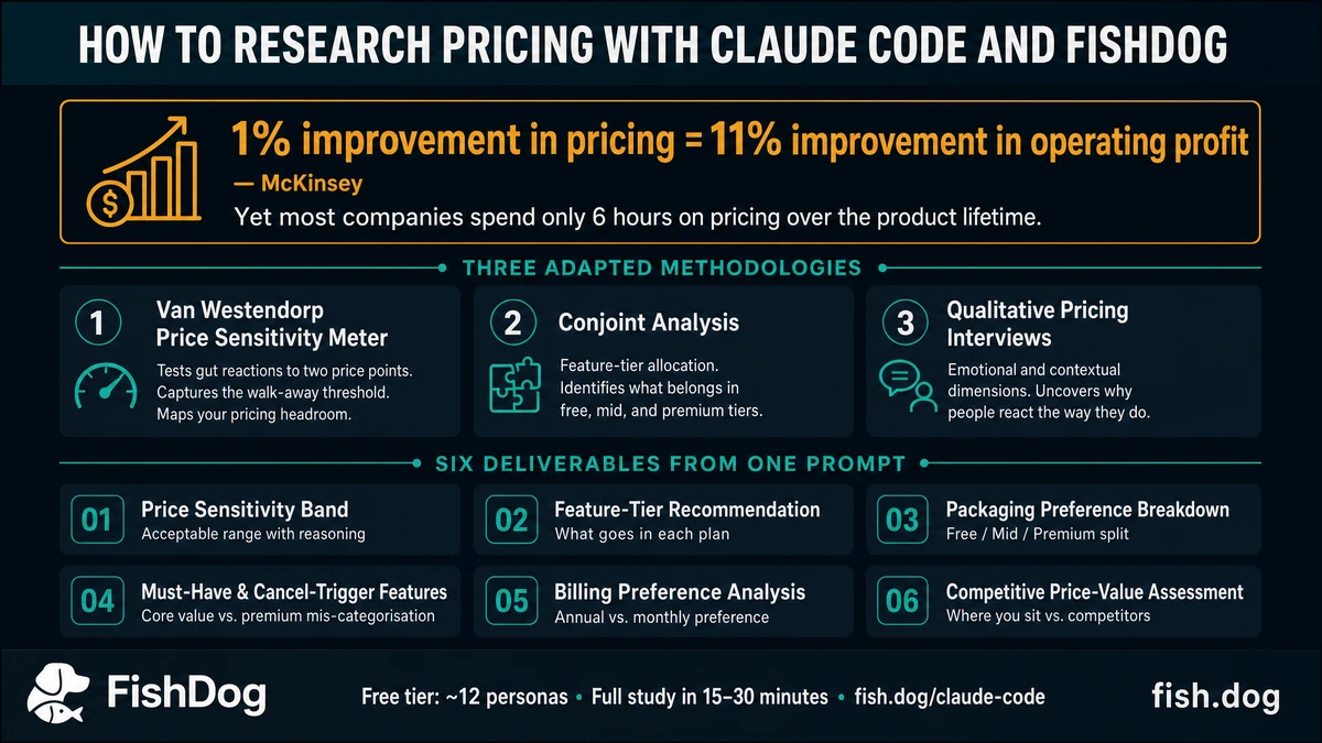 How to Research Pricing with Claude Code and FishDog - Infographic