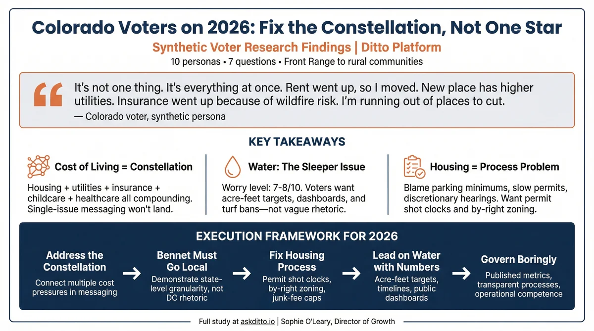 Colorado Voter Sentiment 2026 Voter Research Infographic