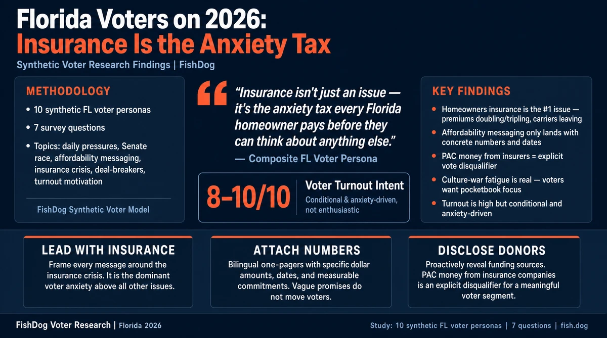 Florida Voter Sentiment 2026 Voter Research Infographic
