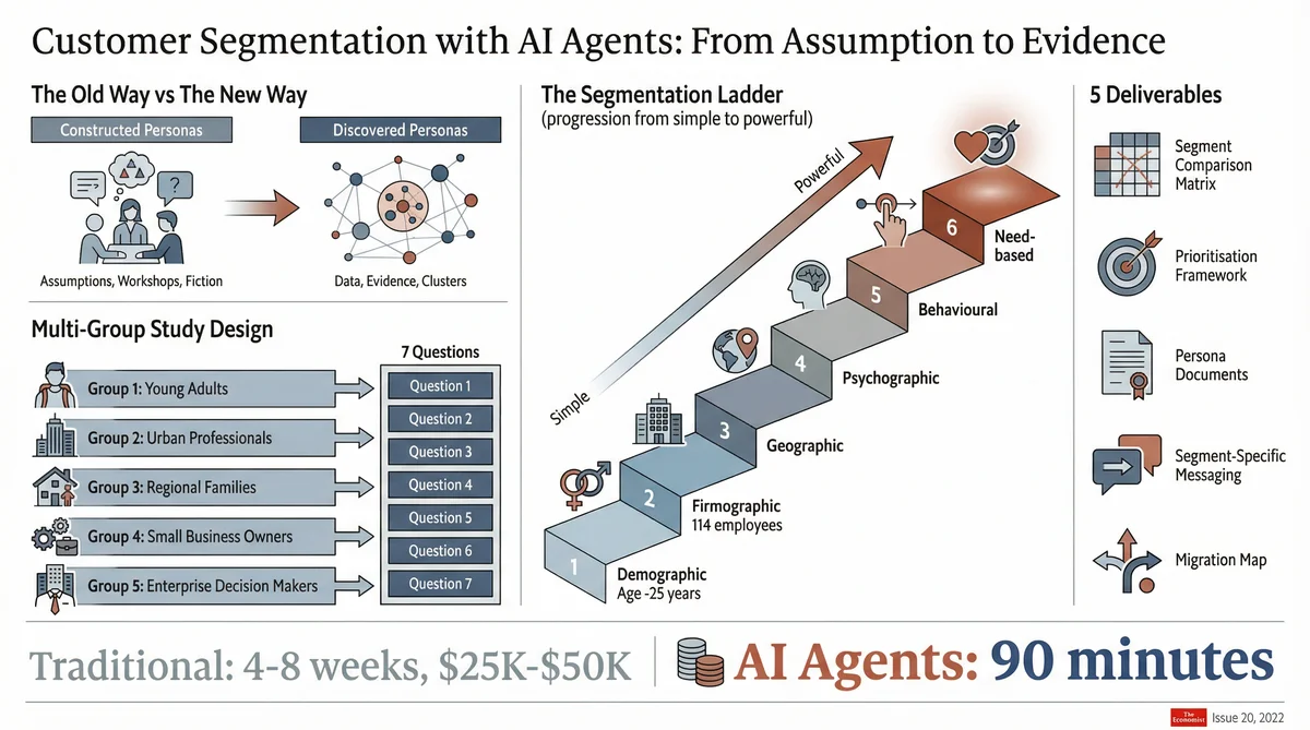 Customer Segmentation with AI Agents Infographic