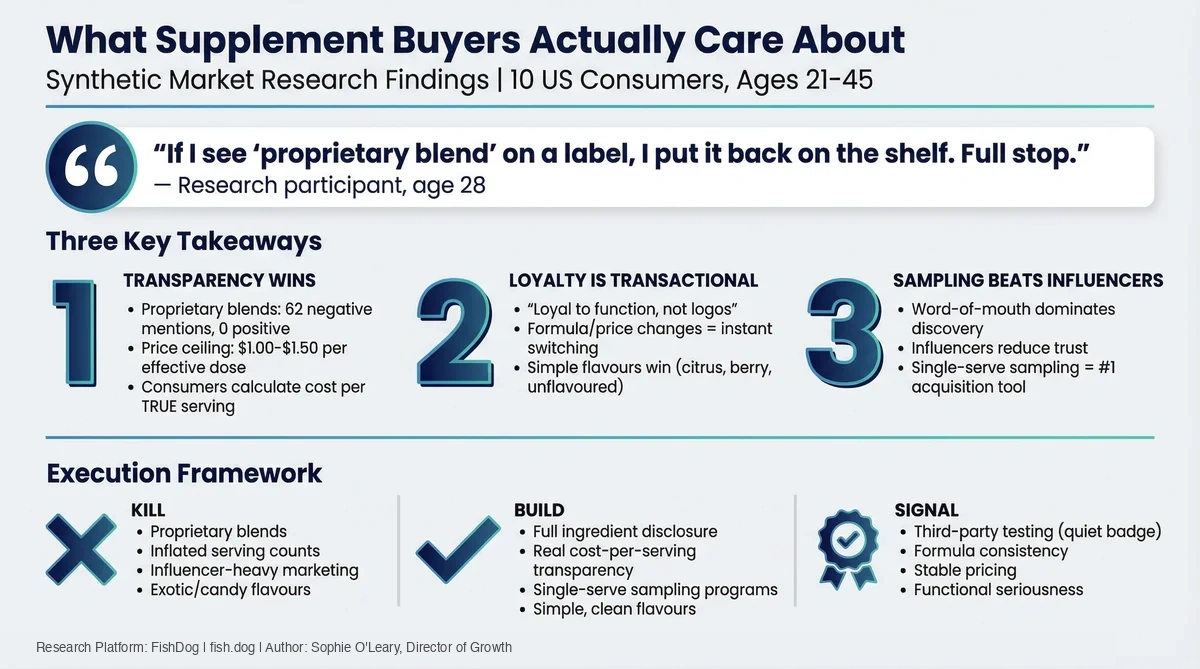 Pre-Workout Supplement Consumer Research Infographic