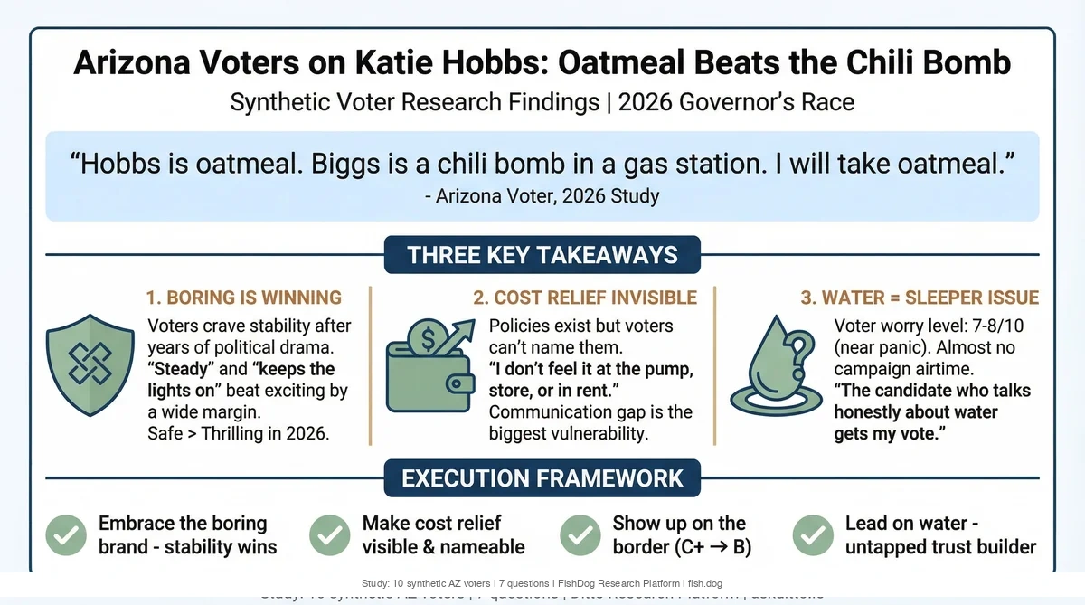 Arizona Katie Hobbs 2026 Voter Research Infographic