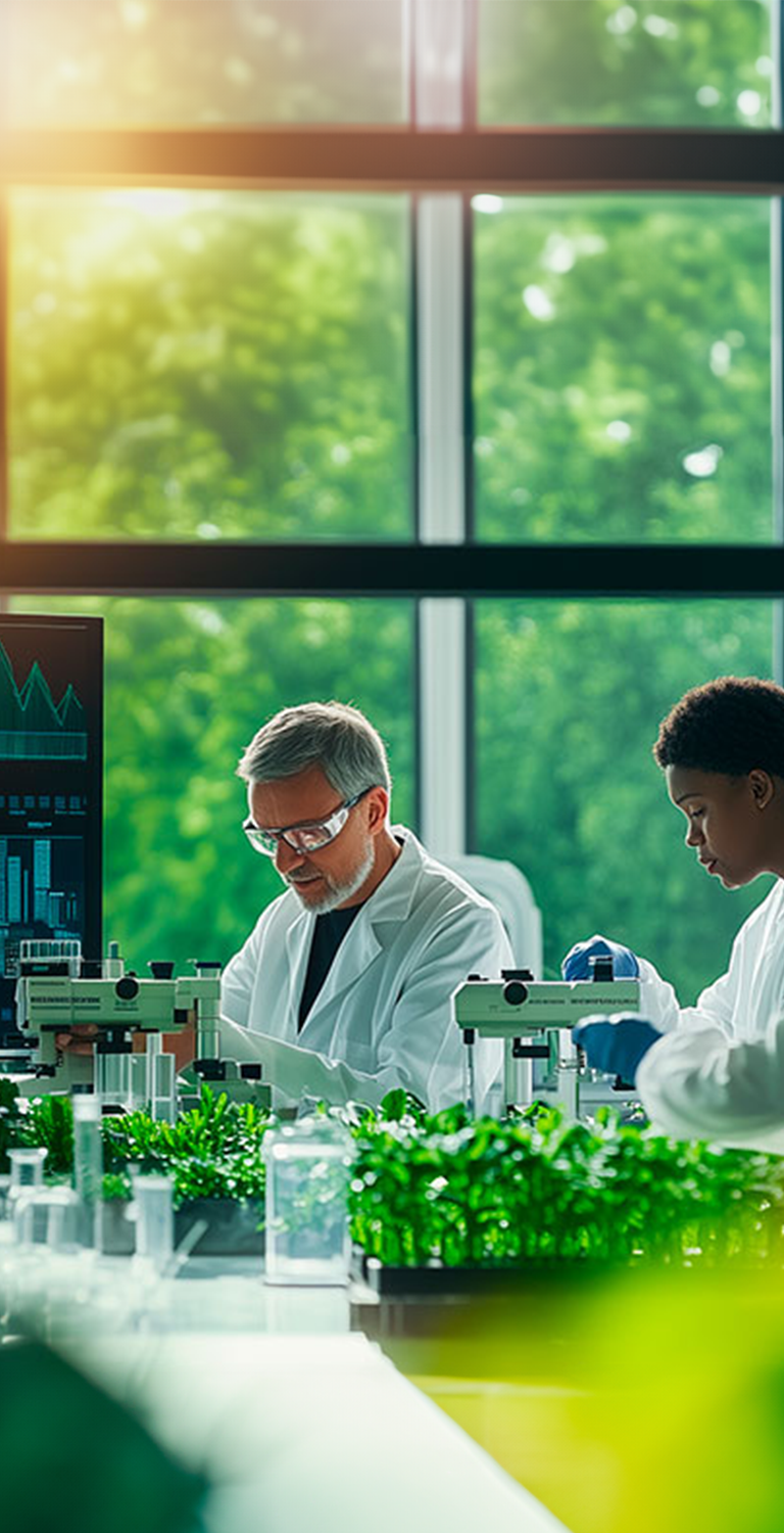 pessoas em um laboratório