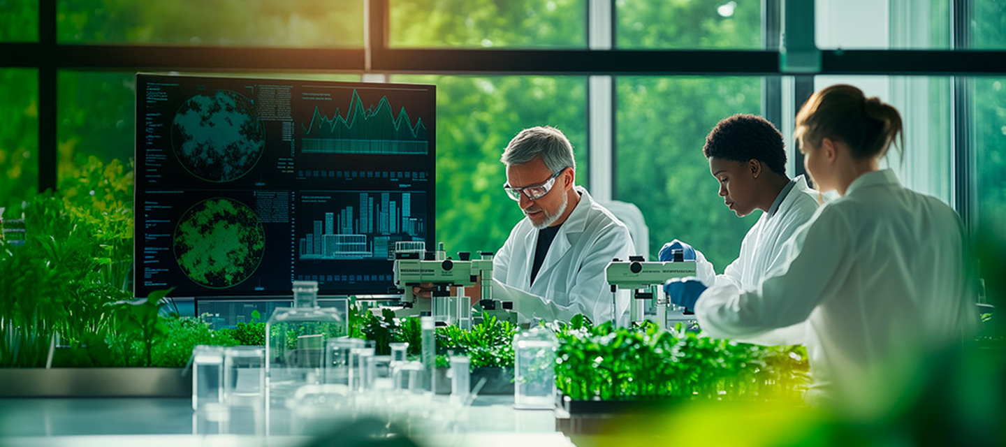 pessoas em um laboratório