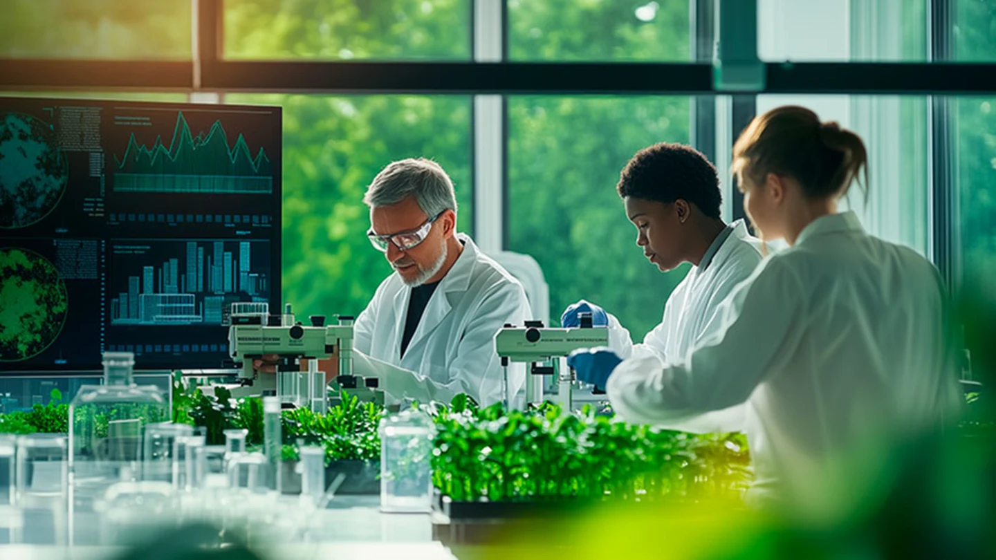 pessoas em um laboratório